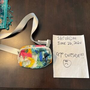 LIMITED EDITION Lululemon Everywhere Belt Bag, No Limits White/Multicolor TieDye